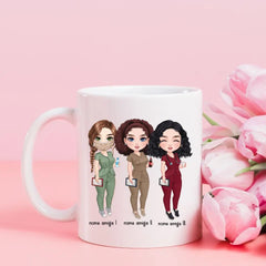 Caneca Três amigas área da Saúde