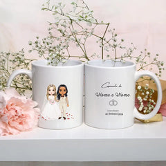 Caneca Convite Casamento Casal Feminino