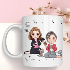 Caneca Mãe e filha com Livros